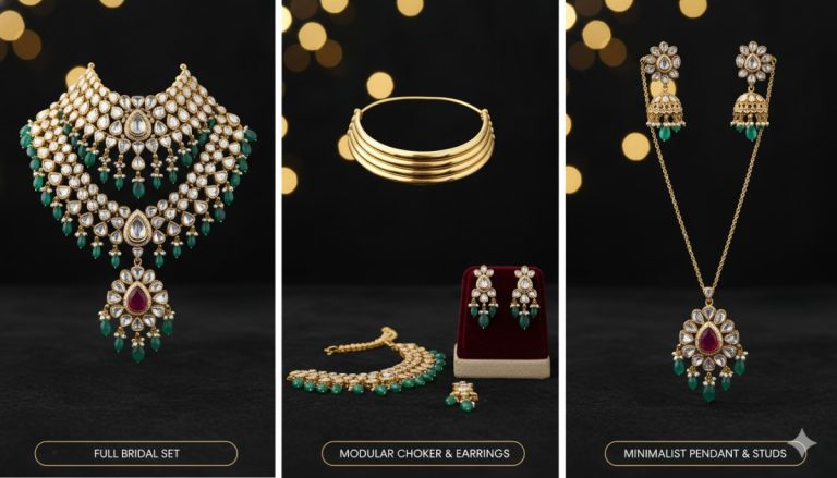 Detachable Gold Jewellery Sets
