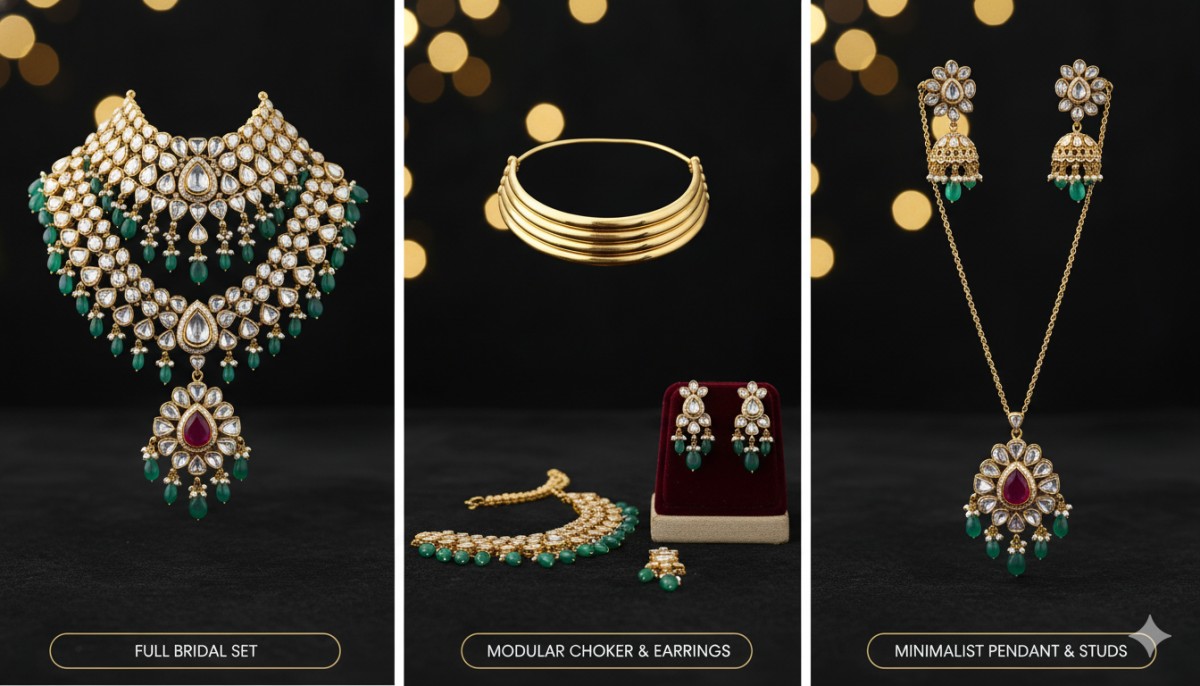 Detachable Gold Jewellery Sets