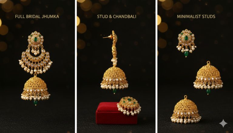 Detachable Gold Jhumkas