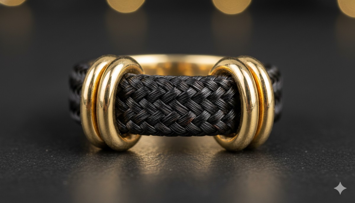 Elephant Hair Gold Ring