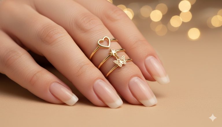 Fancy Gold Ring Designs for Girls Heart