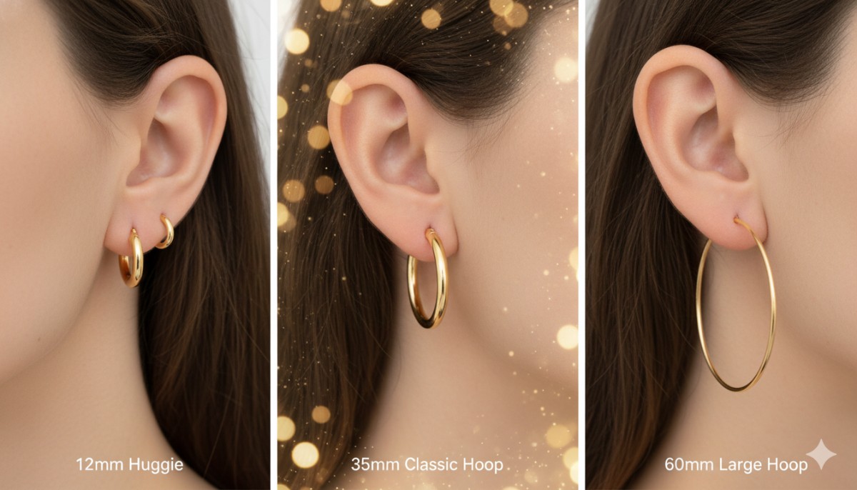Gold Hoop Earrings (Bali)