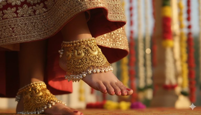 Gold Plated Silver Anklets