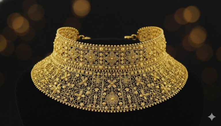Mesh Work (Jaali) Gold Sets
