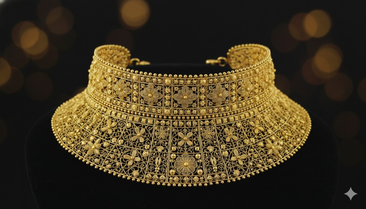 Mesh Work (Jaali) Gold Sets