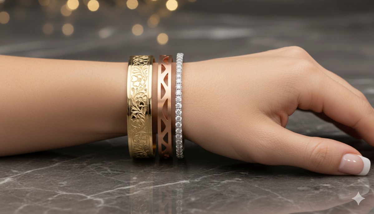 Mixing Gold & Diamond Bangles