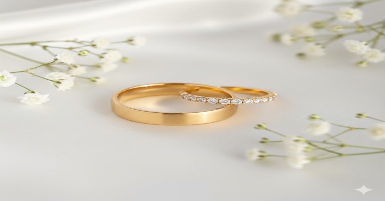 Modern Wedding Gold Ring