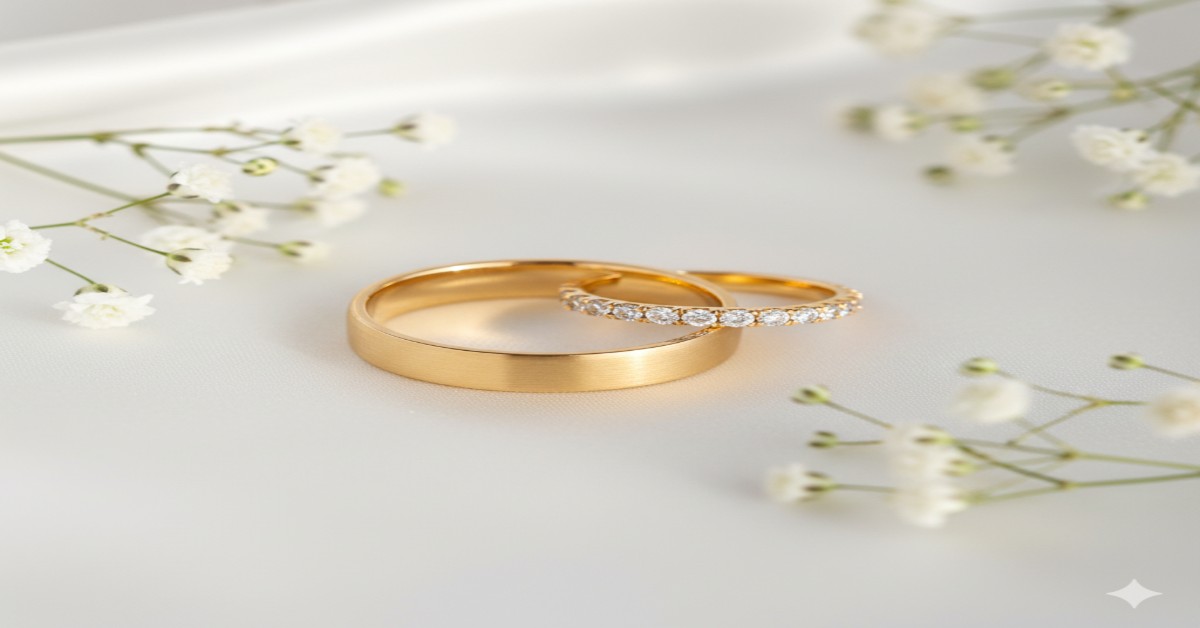 Modern Wedding Gold Ring