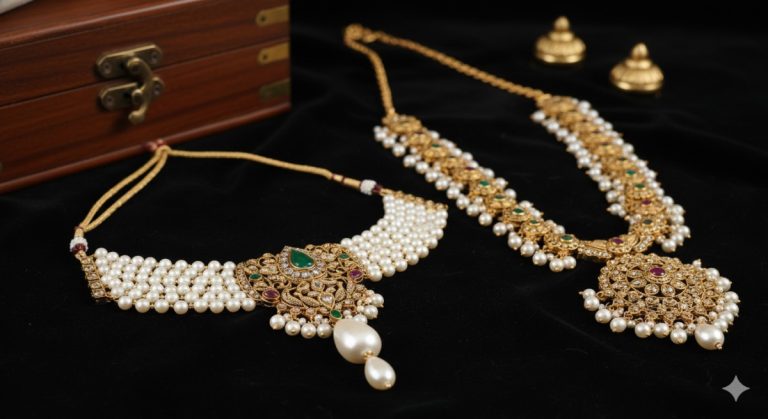 Pearl and Gold Necklace Designs