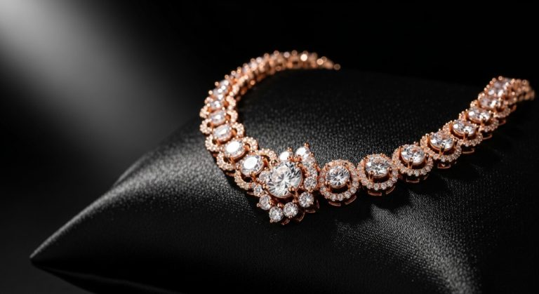 Rose Gold AD Necklace