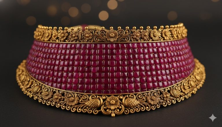 Ruby and Gold Necklace