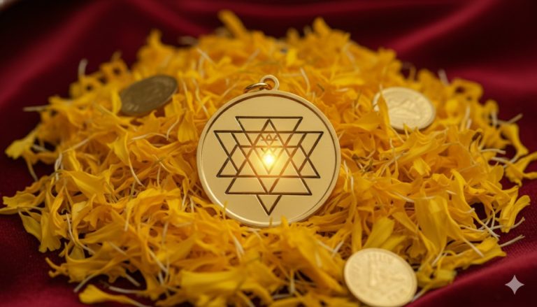 Shri Yantra Gold Pendant