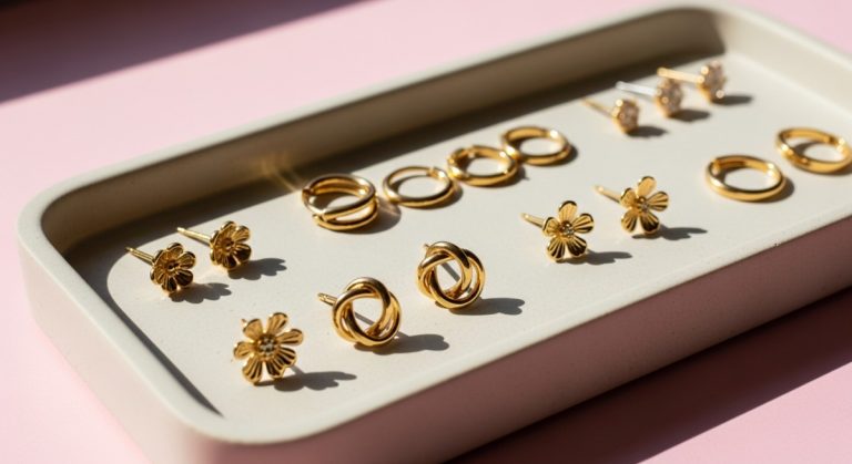 Simple Gold Earring Designs for Daily Use