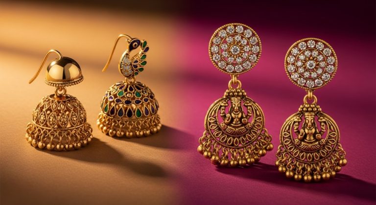 traditional gold jhumka designs