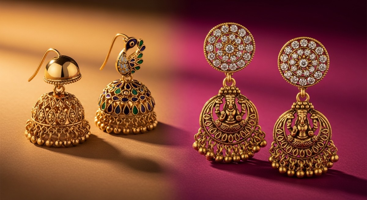 traditional gold jhumka designs