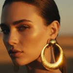 bold gold door-knocker earrings