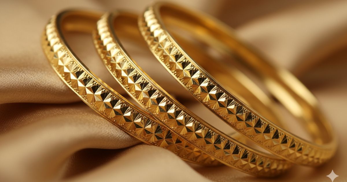 cut gold bangles