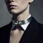 industrial style silver chokers