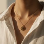 minimalist antique gold necklaces