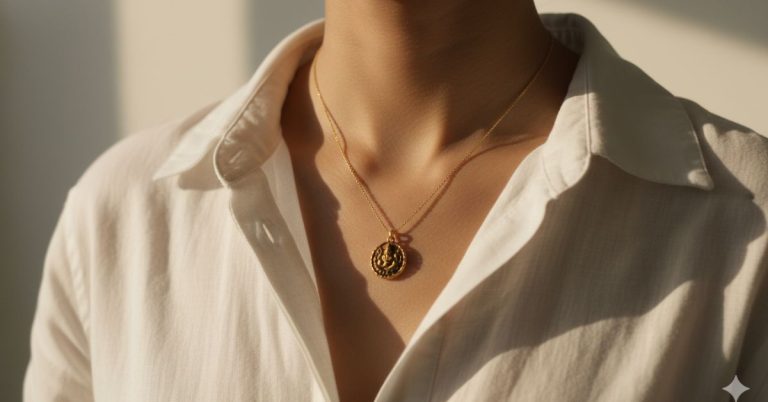 minimalist antique gold necklaces